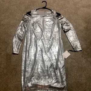 Calvin Klein, off the shoulder ,knee length dress
